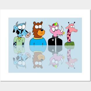 Cartoon Animals Posters and Art